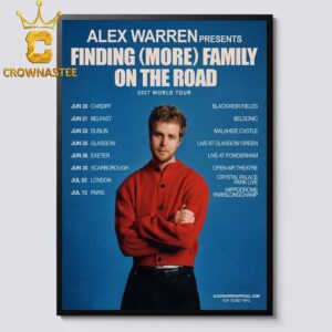 ALEX WARREN FINDING (MORE) FAMILY ON THE ROAD TOUR 2027 Home Decor Poster Canvas
