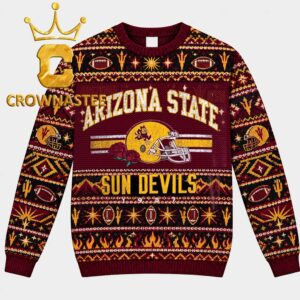Adidas Arizona State Sun Devils 1987 Rose Bowl Champions Christmas Ugly Sweater