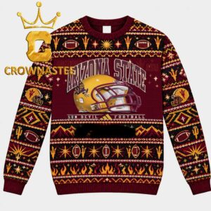 Adidas Arizona State Sun Devils Helmet Christmas Ugly Sweater