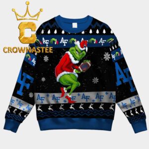 Air Force Falcons Grinch Stole Football Logo Christmas Ugly Sweater