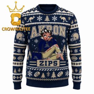 Akron Zips Awesome Betty Boop Christmas Ugly Sweater