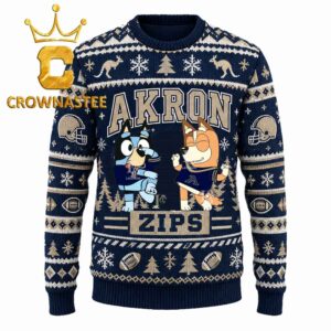 Akron Zips Bluey Chilli Sport Christmas Ugly Sweater