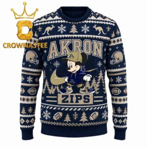 Akron Zips Mickey Mouse NIKE Christmas Ugly Sweater