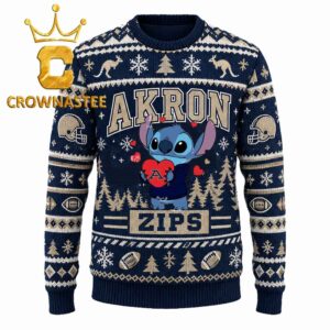 Akron Zips Stitch Heart Christmas Ugly Sweater
