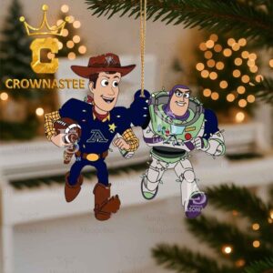 Akron Zips Woody And Buzz Lightyear Football Christmas Tree Decor Ornament