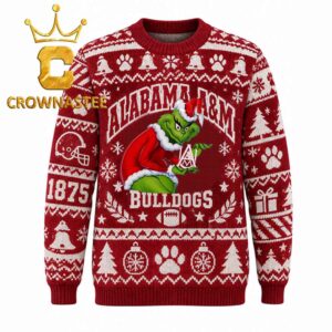 Alabama A&M Bulldogs Grich Stole Logo Christmas Ugly Sweater