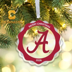 Alabama Crimson Tide Christmas Tree Decor Ceramic Ornament