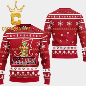 Alabama Crimson Tide Grinch NCAA Football Ugly Christmas Sweatshirt