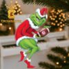 Alabama Crimson Tide Grinch Stole Football Logo Christmas Decor Ornament
