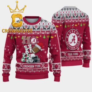 Alabama Crimson Tide Ho Ho Ho NCAA Christmas Customize Ugly SweatShirt
