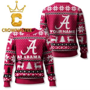 Alabama Crimson Tide NCAA Christmas Personalize Ugly SweatShirt