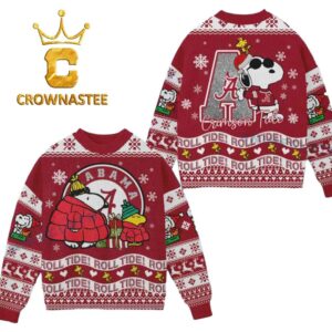 Alabama Crimson Tide Snoopy Christmas Gift Ugly Sweater