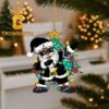 Appalachian State Mountaineers Santa Claus Cute Christmas Ornament