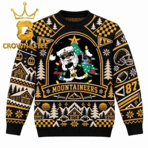 Appalachian State Mountaineers Santa Claus Christmas Ugly Sweater
