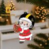 Appalachian State Mountaineers Santa Claus Face Christmas Ornament