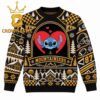 Appalachian State Mountaineers Stitch In Heart Christmas Ugly Sweater