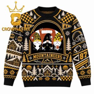 Appalachian State Mountaineers Three Gnome Football Christmas Ugly Sweater