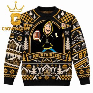 Appalachian State Mountaineers Woody Toy Story Football Christmas Ugly Sweater