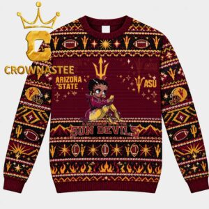 Arizona State Sun Devils Beauty Betty Boop Christmas Ugly Sweatshirt