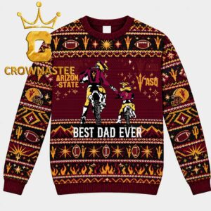 Arizona State Sun Devils Best Dad Ever Christmas Ugly Sweater