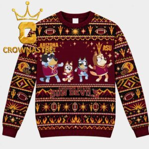 Arizona State Sun Devils Bluey Dance Mode Squats Christmas Ugly Sweater