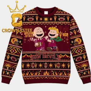 Arizona State Sun Devils Charlie Brown And Linus Christmas Ugly Sweater