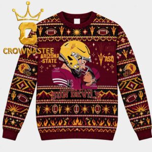 Arizona State Sun Devils Father And Child Christmas Ugly Sweater