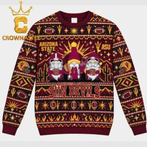 Arizona State Sun Devils Gnome Rugby Christmas Ugly Sweatshirt