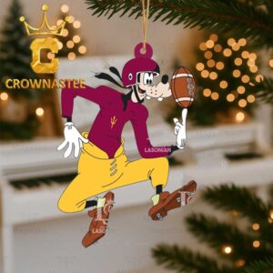 Arizona State Sun Devils Goofy Circus Football Christmas Tree Decor Ornament