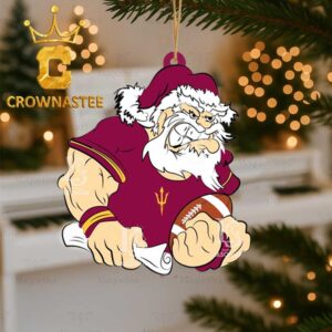 Arizona State Sun Devils Santa Claus Angry Christmas Tree Decor Ornament