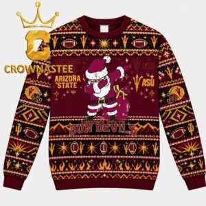 Arizona State Sun Devils Santa Claus Christmas Ugly Sweater