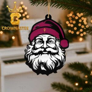 Arizona State Sun Devils Santa Claus Football Christmas Tree Decor Ornament