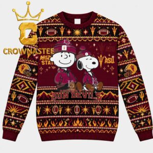 Arizona State Sun Devils Snoopy Football NCAA Chritsmas Ugly Sweatshirt