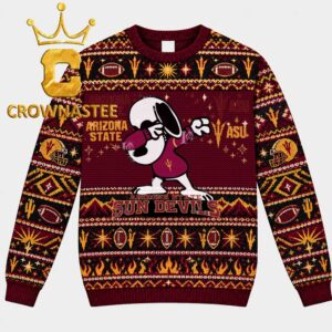 Arizona State Sun Devils Snoopy NCAA Christmas Ugly Sweater