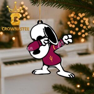 Arizona State Sun Devils Snoopy NCAA Football Christmas Ornament