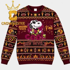 Arizona State Sun Devils Snoopy Sport NCAA Christmas Ugly Sweater