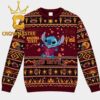 Arizona State Sun Devils Stitch In Heart Christmas Ugly Sweater