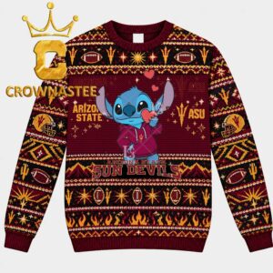Arizona State Sun Devils Stitch Love Christmas Ugly Sweater