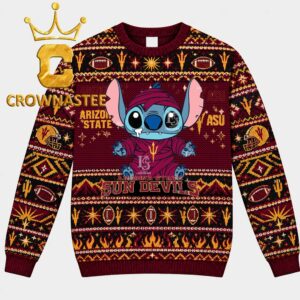 Arizona State Sun Devils Stitch Mummy Christmas Ugly Sweater
