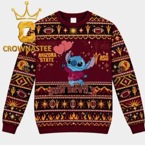 Arizona State Sun Devils Stitch NCAA Football Christmas Ugly Sweatshirt