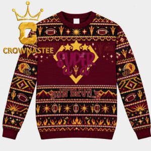 Arizona State Sun Devils Supper Dad Christmas Ugly Sweater