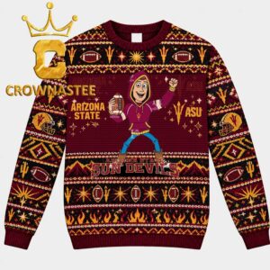 Arizona State Sun Devils Woody Toy Story Football Christmas Ugly Sweatshirt