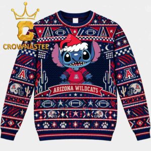 Arizona Wildcats Baby Stitch NCAA Football Christmas Ugly Sweater