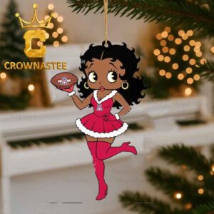 Arizona Wildcats Betty Boop NCAA Football Christmas Ornament