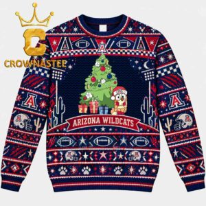 Arizona Wildcats Bluey Chilli Christmas Tree Ugly Sweater