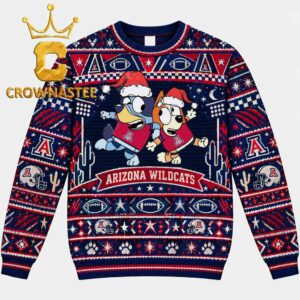 Arizona Wildcats Bluey Christmas Holiday Ugly Sweater