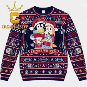 Arizona Wildcats Bluey Family Football NCAA Christmas Ugly Sweater