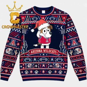 Arizona Wildcats Bluey Jack NCAA Football Christmas Gift Ugly Sweater