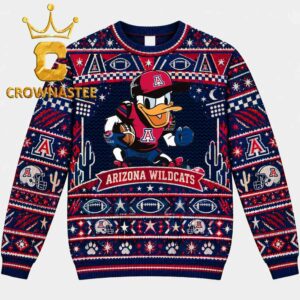 Arizona Wildcats Donal Duck Disney Christmas Ugly Sweater