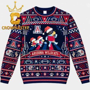 Arizona Wildcats Family Bluey Walking Christmas Ugly Sweater